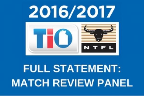 TIO NTFL MATCH REVIEW PANEL - RD 1